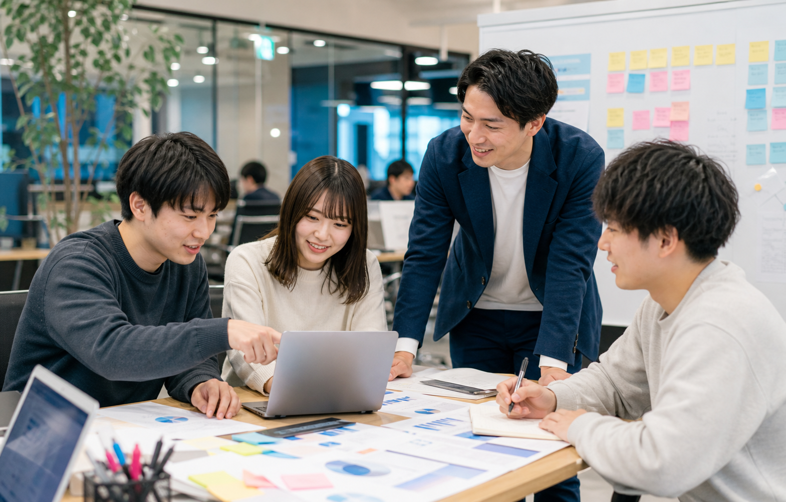 実務を通じて成長するインターン環境のイメージ